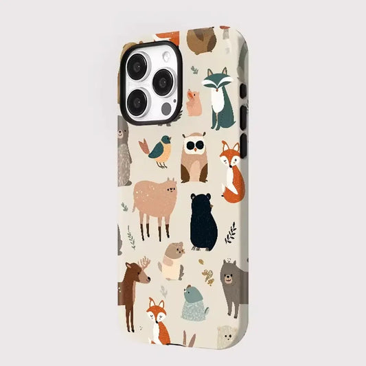 Folktale Animals Protective Case for iPhone