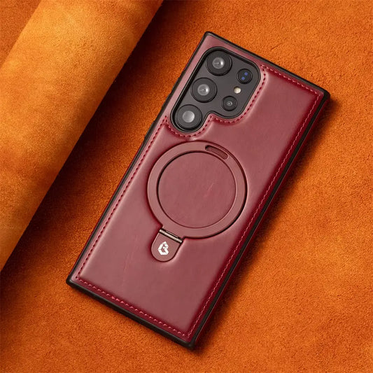 Leather Stand Galaxy Case