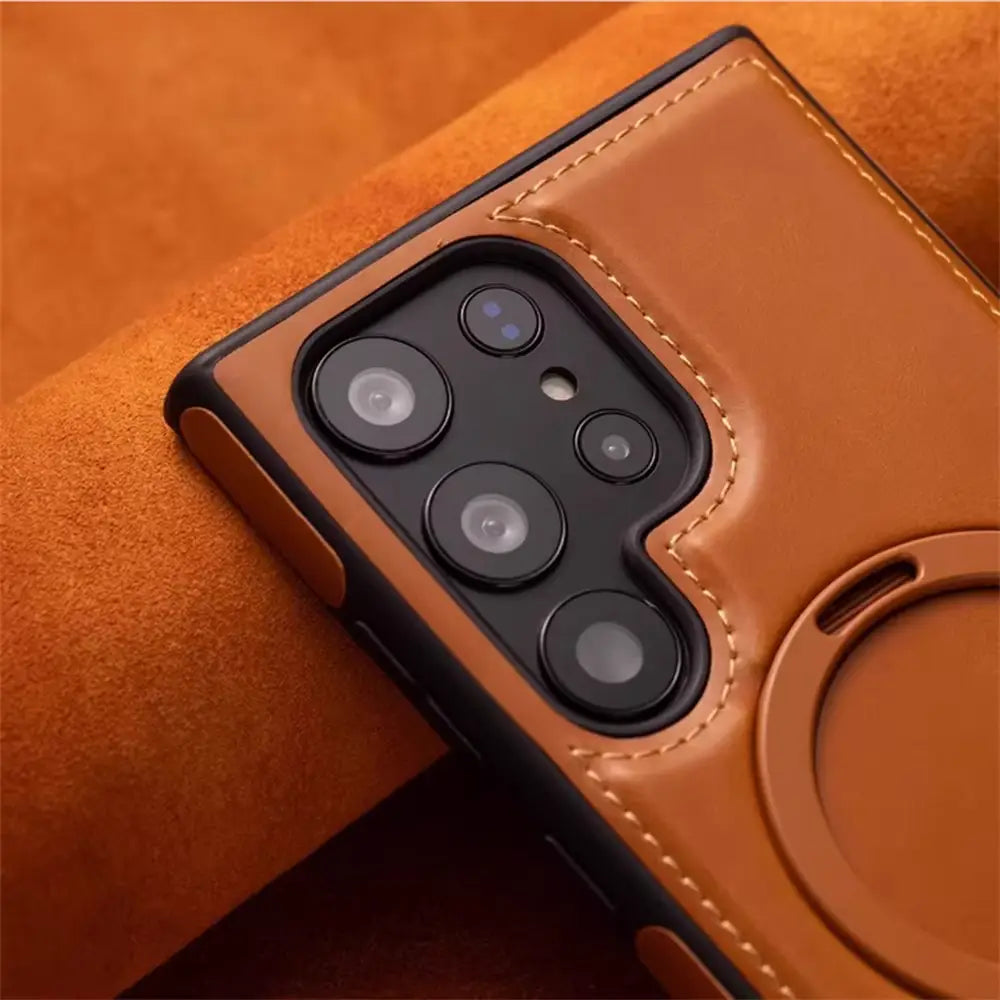 Leather Stand Galaxy Case