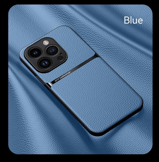 Shockproof Leather iPhone 16 Pro Case