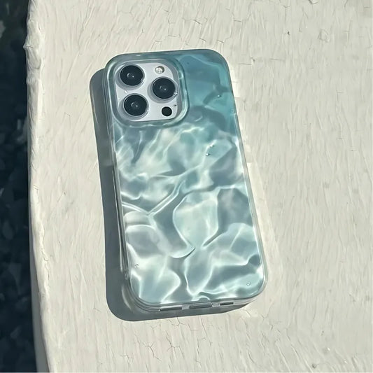 Seawater Glitter Ripple iPhone Case