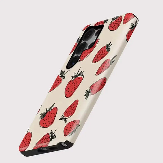 Strawberry Patch Dual-Layer Case for Galaxy