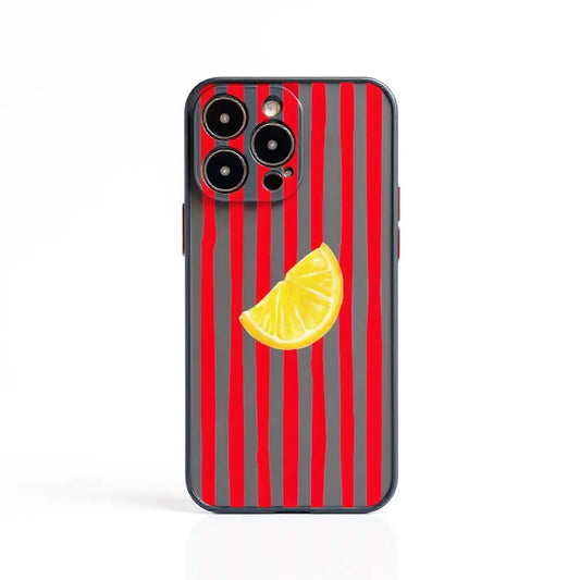 Zesty Lemon Stripe Case for iPhone
