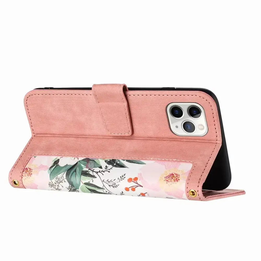 Floral Wallet Galaxy Case