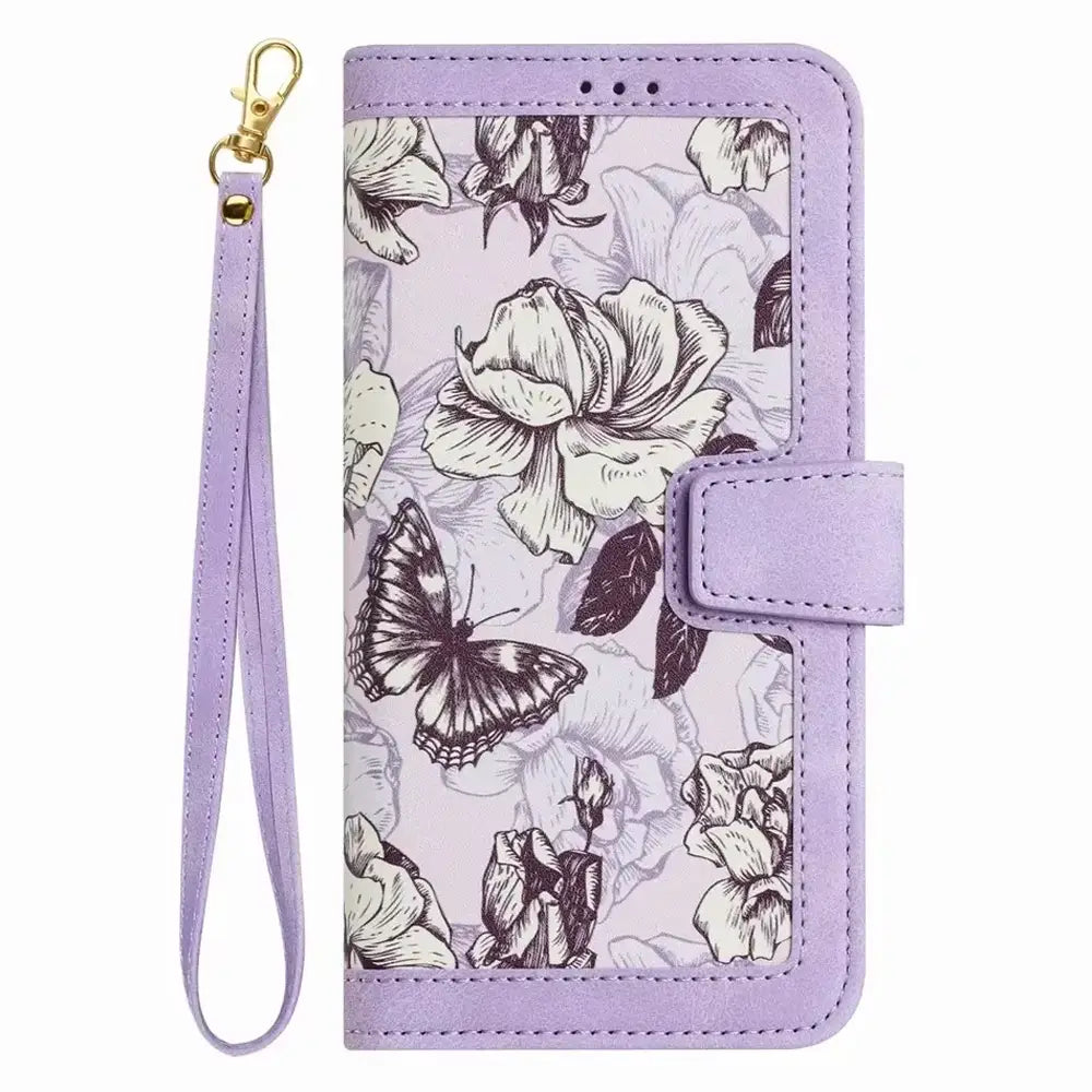 Floral Wallet Galaxy Case