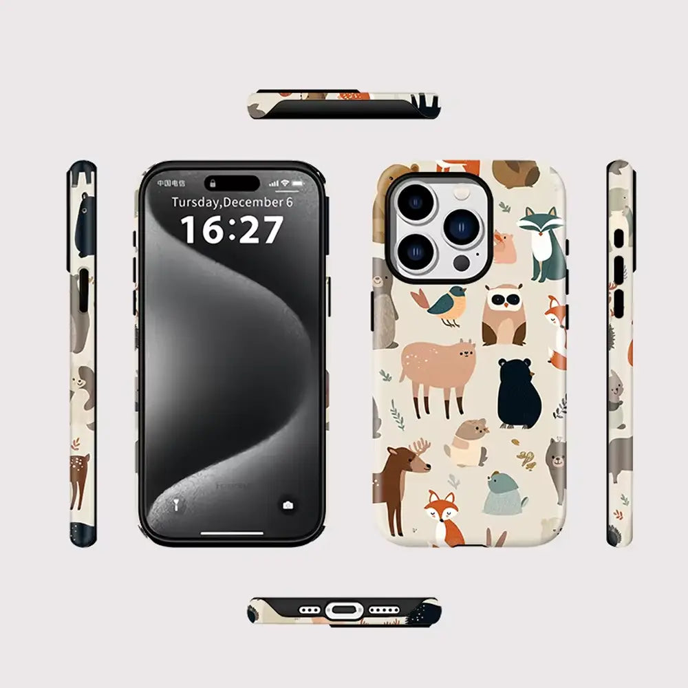 Folktale Animals Protective Case for iPhone