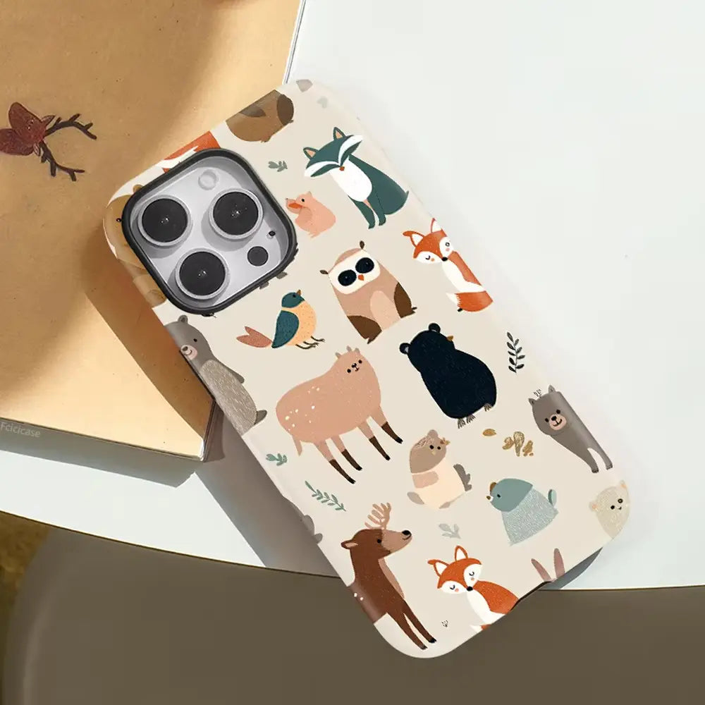 Folktale Animals Protective Case for iPhone