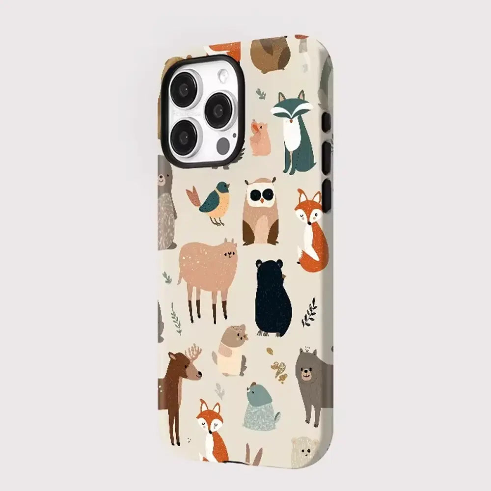 Folktale Animals Protective Case for iPhone