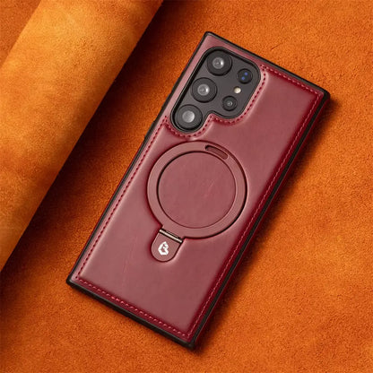 Leather Stand Galaxy Case