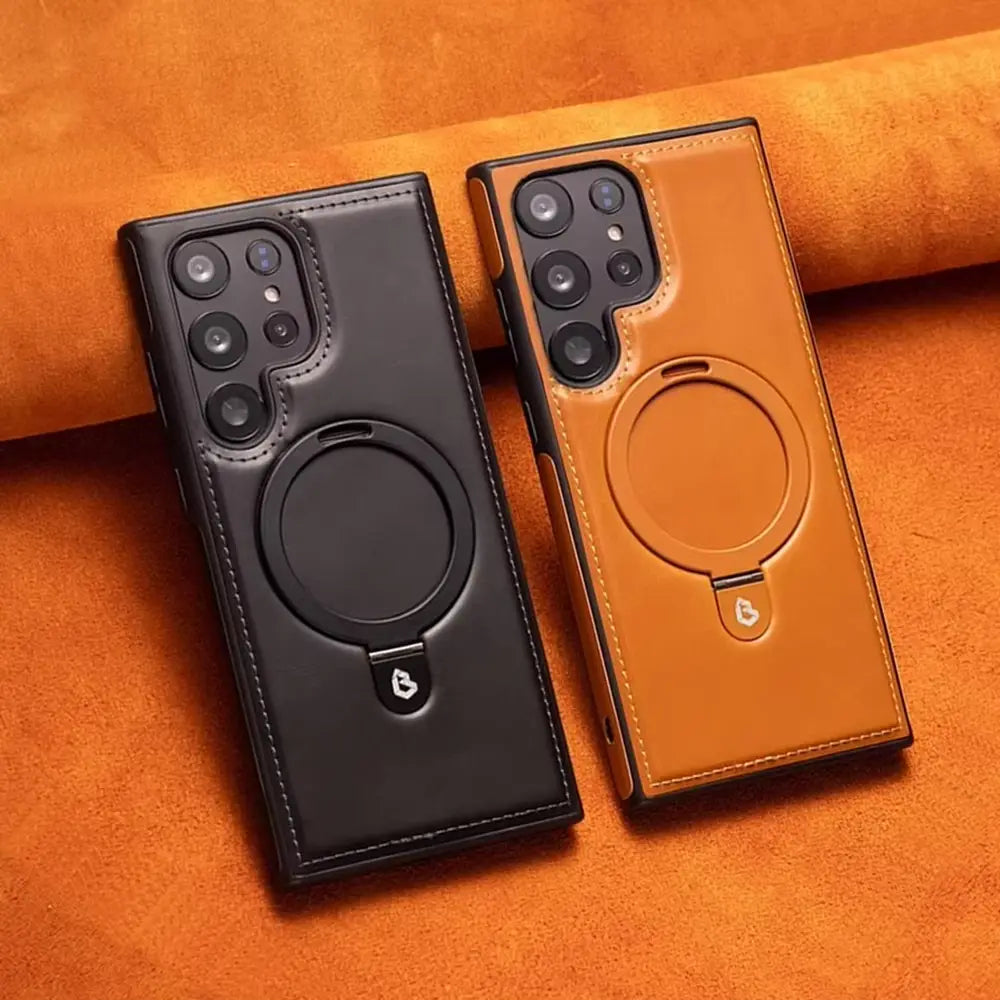 Leather Stand Galaxy Case