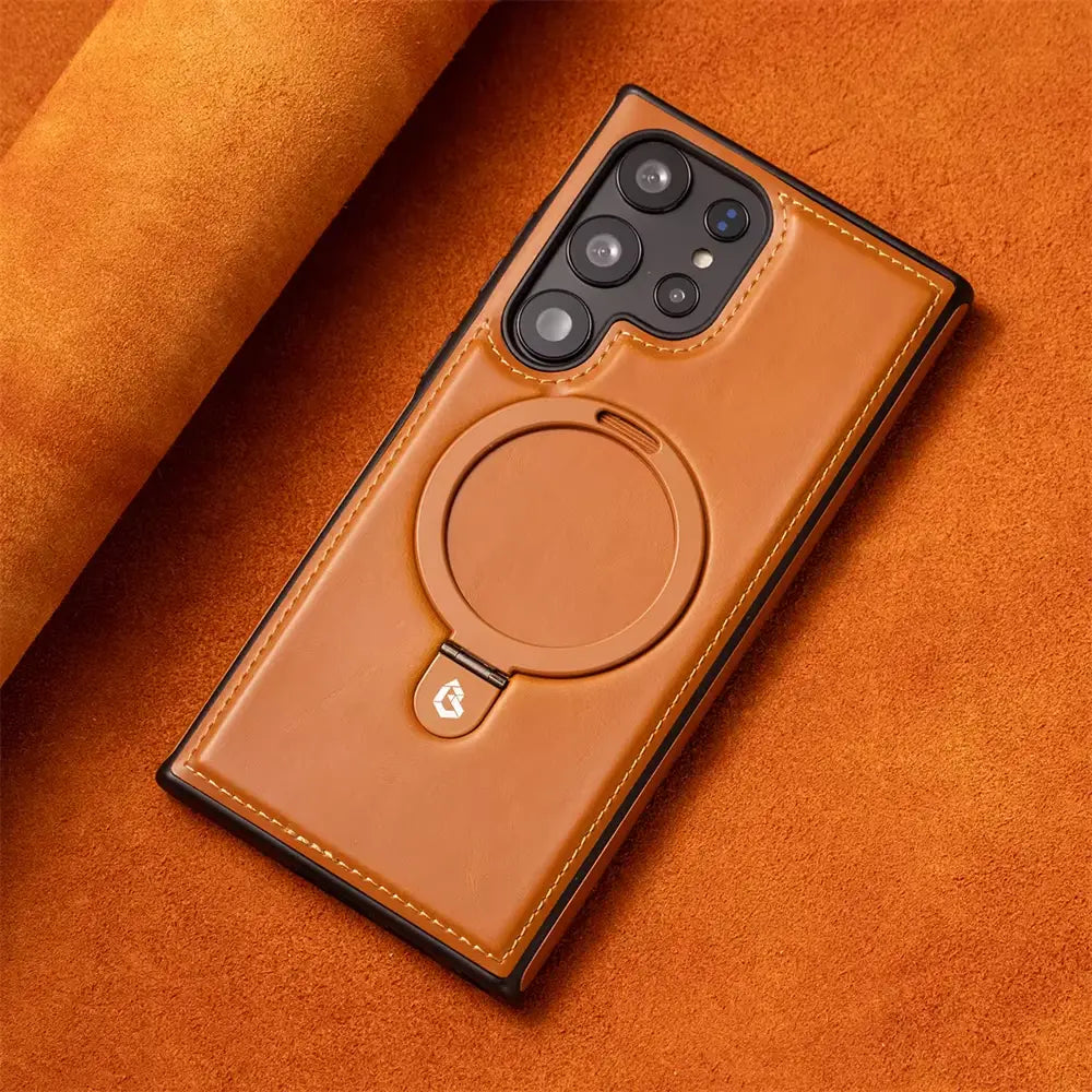 Leather Stand Galaxy Case