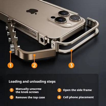 Mecha Cyberpunk Metal Bumper for iPhone