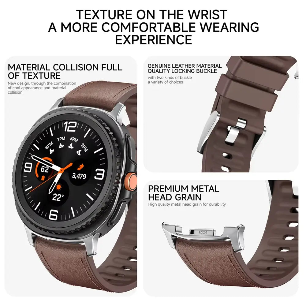 Modern Leather Band for Galaxy Watch
