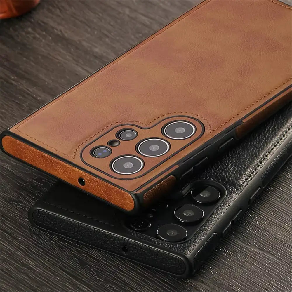 Rugged Leather Galaxy S Case