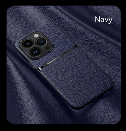 Shockproof Leather iPhone 16 Pro Case