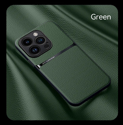 Shockproof Leather iPhone 16 Pro Case