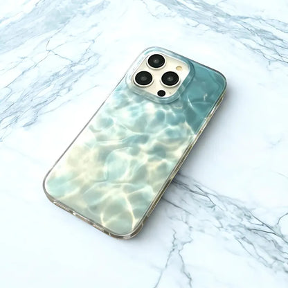 Seawater Glitter Ripple iPhone Case