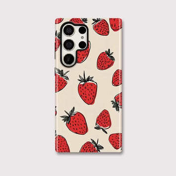 Strawberry Patch Dual-Layer Case for Galaxy