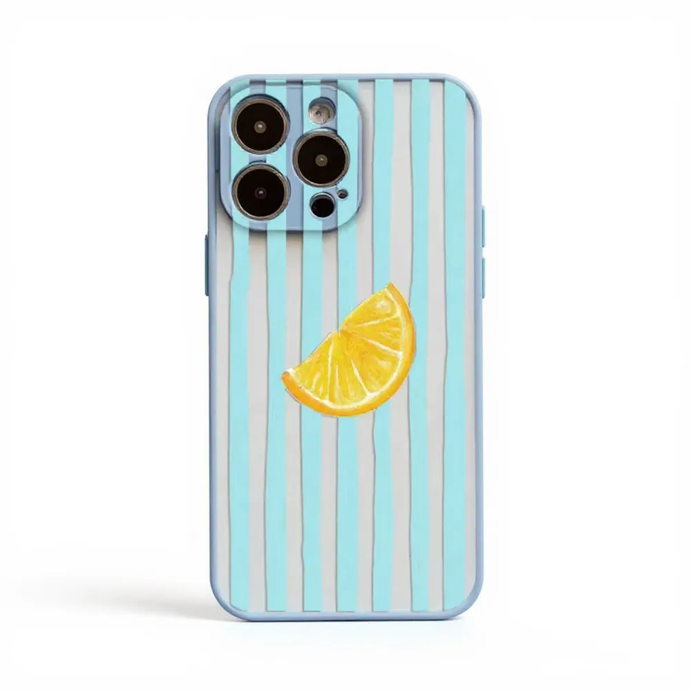 Zesty Lemon Stripe Case for iPhone