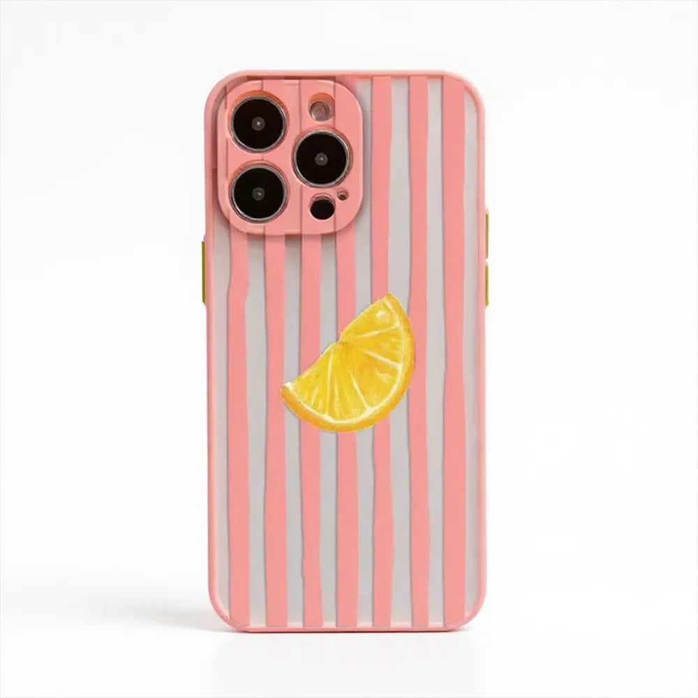 Zesty Lemon Stripe Case for iPhone