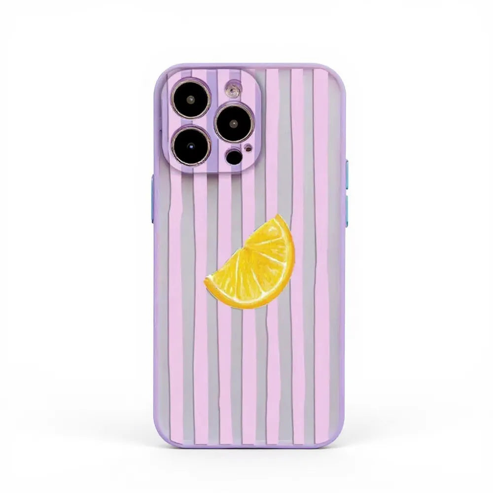 Zesty Lemon Stripe Case for iPhone